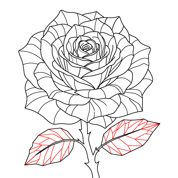 Layered Rose Bloom Step 12