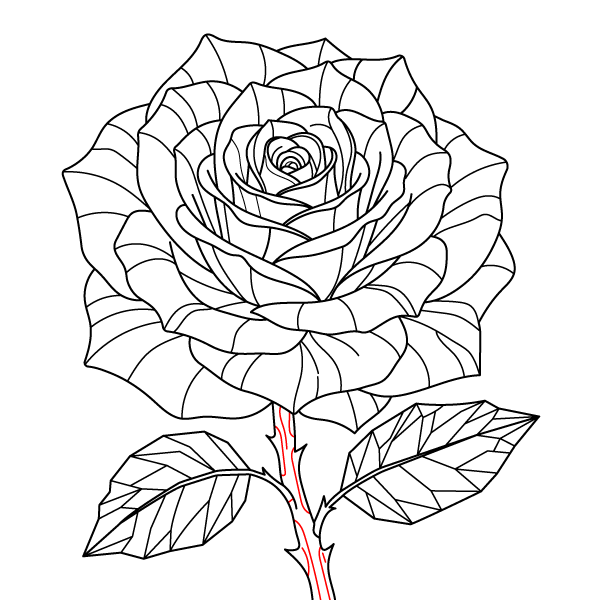Layered Rose Bloom Step 13
