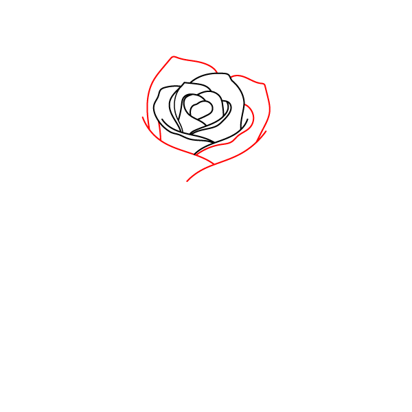 Layered Rose Bloom Step 3
