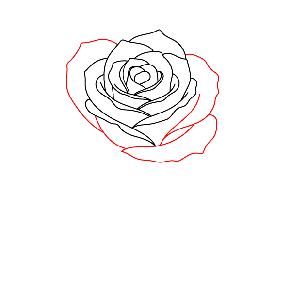Layered Rose Bloom Step 5
