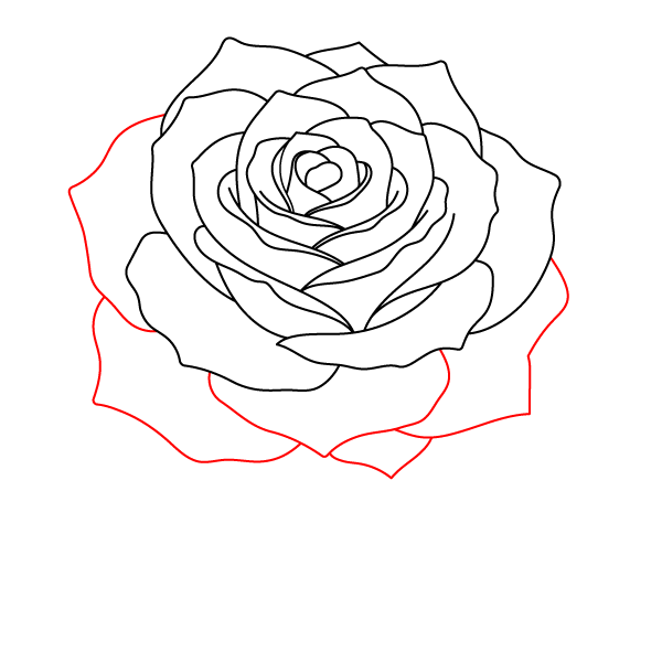 Layered Rose Bloom Step 7
