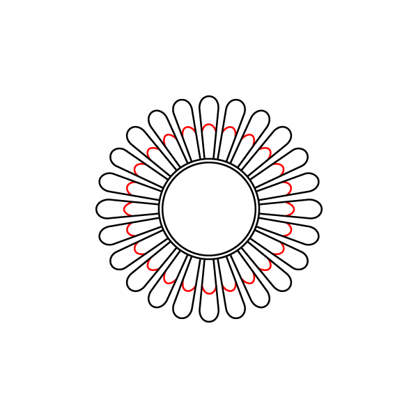 Layered Sunburst Mandala Step 3