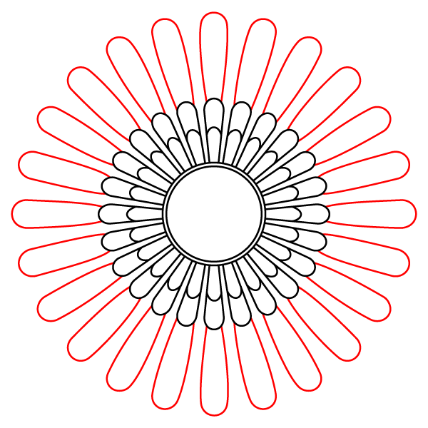Layered Sunburst Mandala Step 4