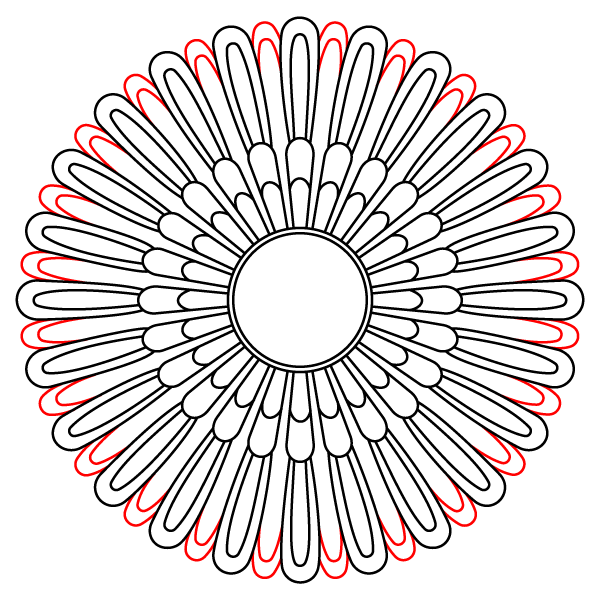 Layered Sunburst Mandala Step 6