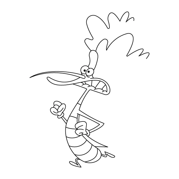 Marky The Cockroach Coloring Page