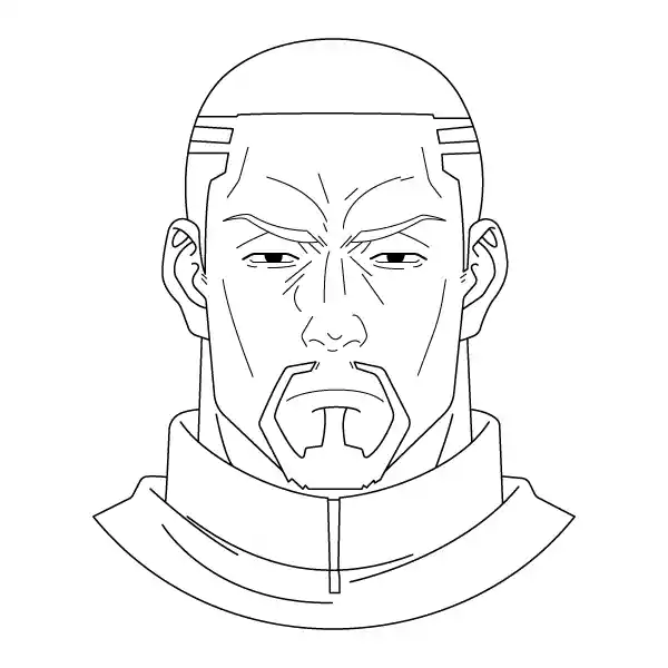 Masamichi Yaga Head Coloring Page