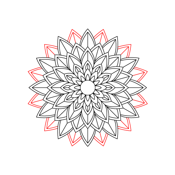 Nested Lotus Mandala Step 10