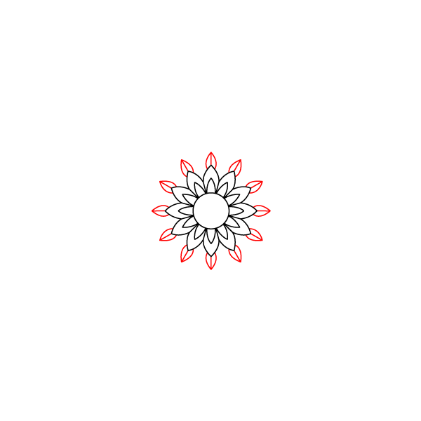 Nested Lotus Mandala Step 4