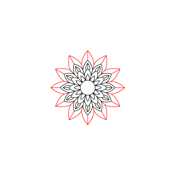 Nested Lotus Mandala Step 6