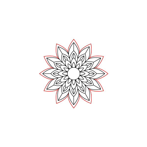 Nested Lotus Mandala Step 7