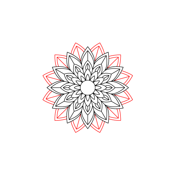 Nested Lotus Mandala Step 8