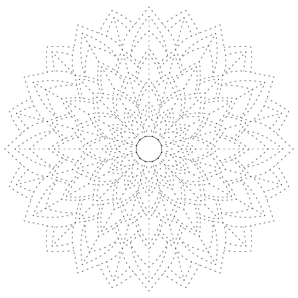 Nested Lotus Mandala Tracing Page