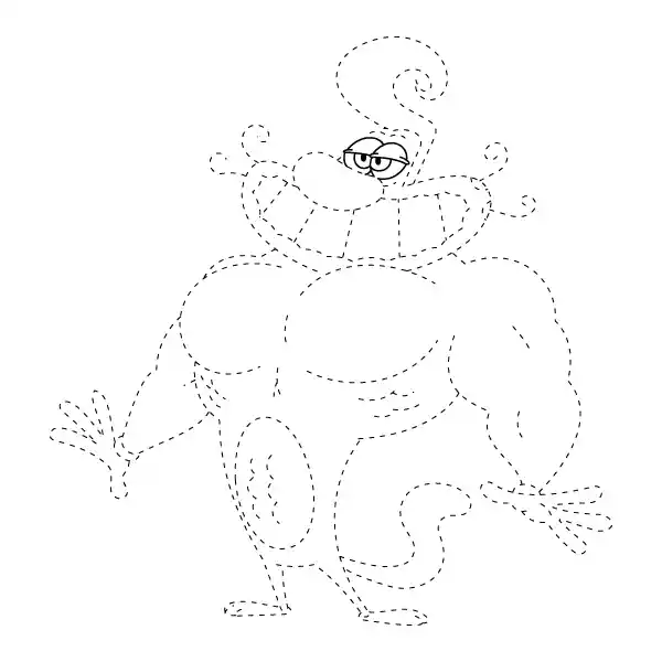 Oggy Bodybuilder Tracing Page