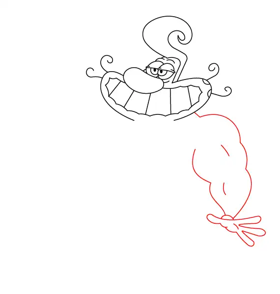 Oggy Bodybuilder Step 4
