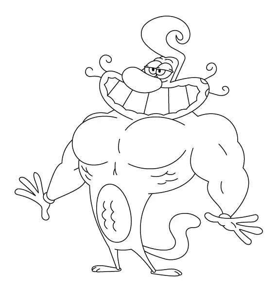 Oggy Bodybuilder Step 8