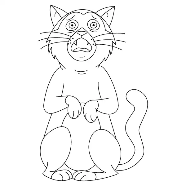 Oggy Cat Coloring Page