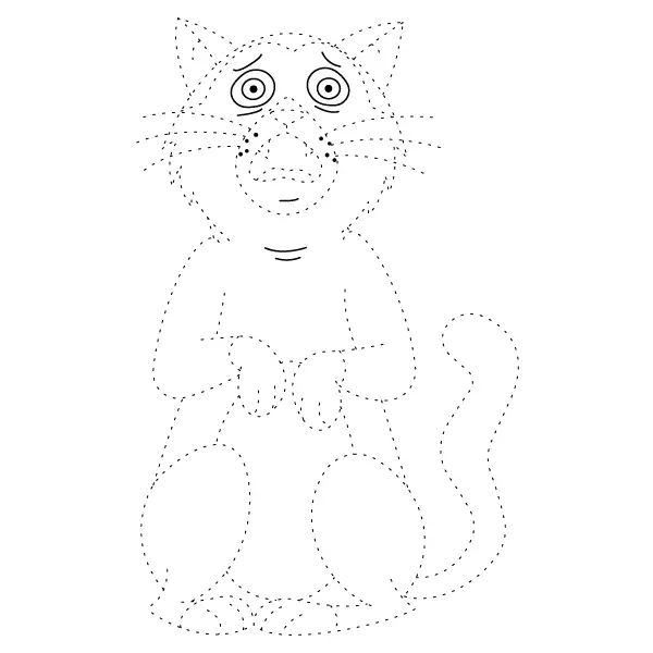 Oggy Cat Tracing Page