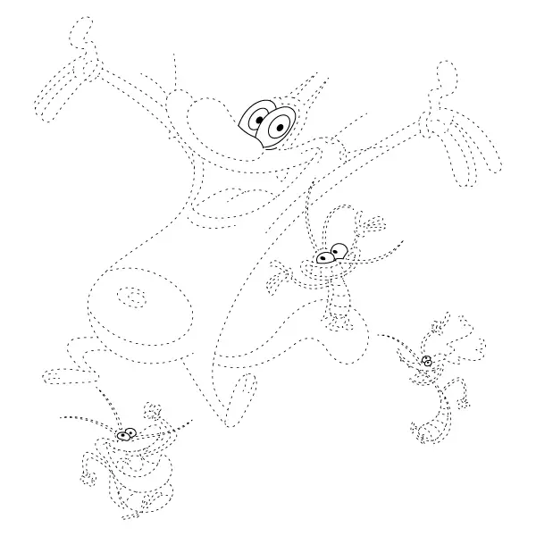 Oggy and the Cockroaches Tracing Page