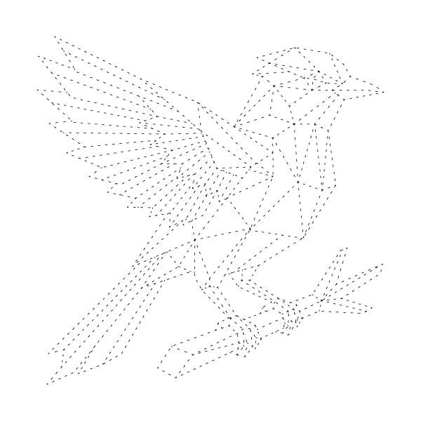 Origami Bird Tracing Page