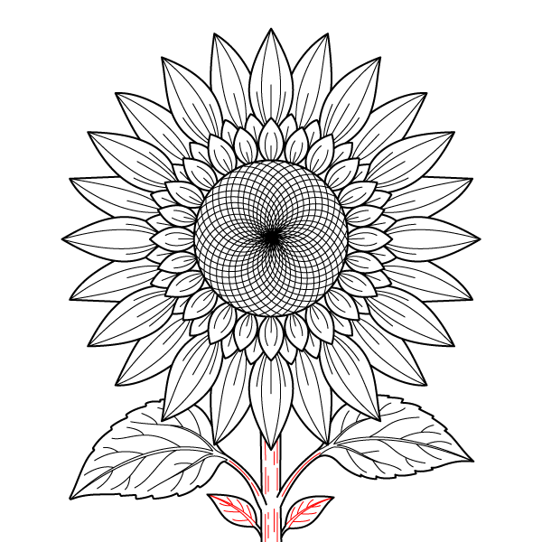 Radiant Sunflower Step 10