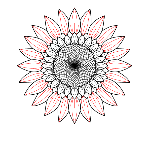 Radiant Sunflower Step 7