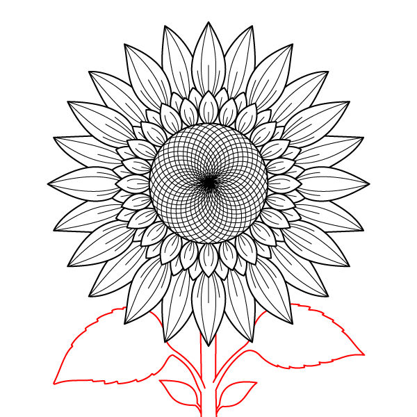 Radiant Sunflower Step 8
