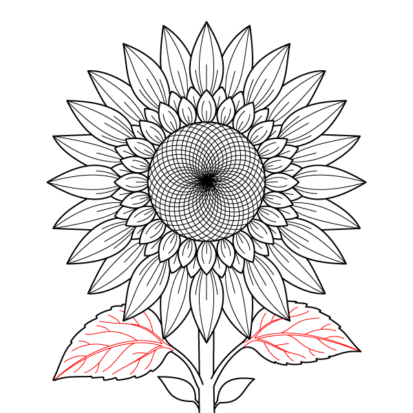 Radiant Sunflower Step 9