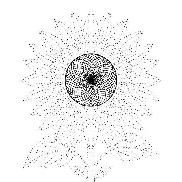 Radiant Sunflower Tracing Page
