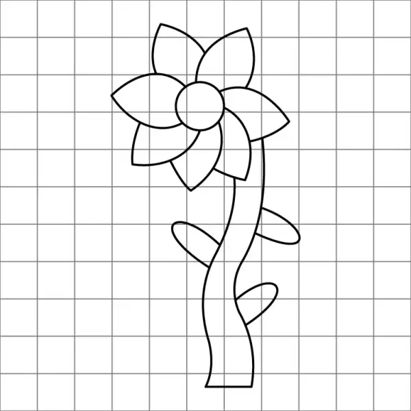 Flower Drawing Grid