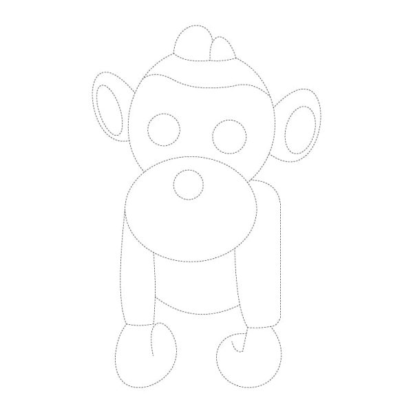 Albino Monkey Tracing Sheet