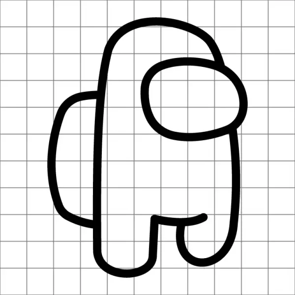 Among Us Crewmate Drawing Grid