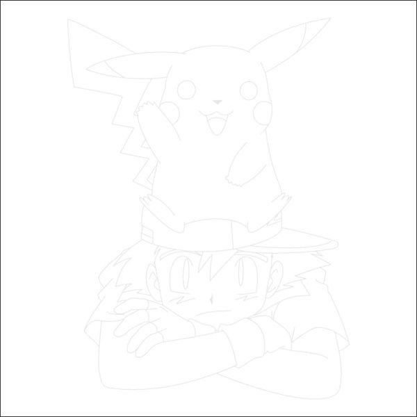 Pikachu and Ash Trace By Image Sheet