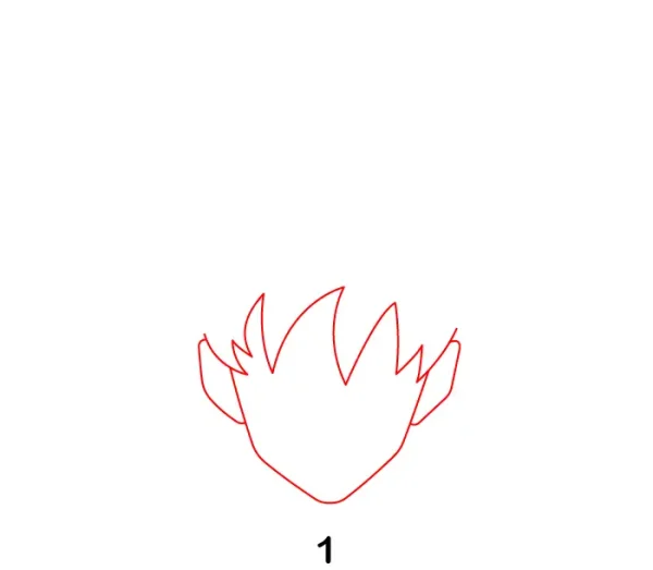 Bardock Head Step 1