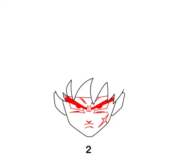 Bardock Head Step 2