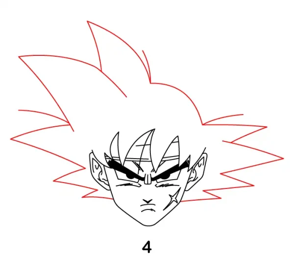 Bardock Head Step 4