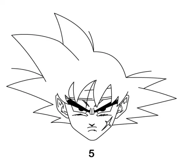 Bardock Head Step 5