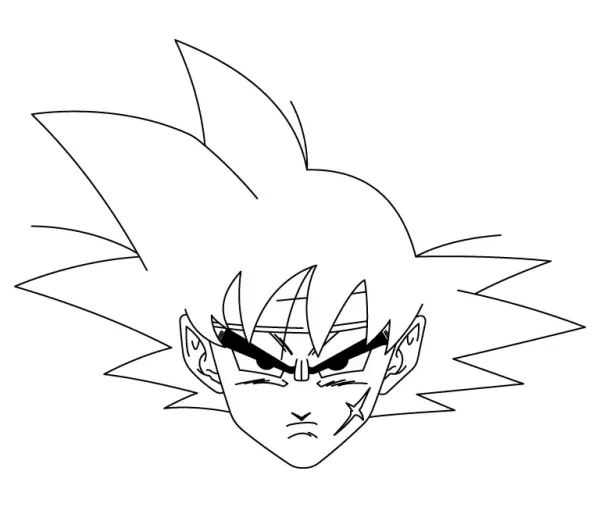 Bardock Head Coloring Page