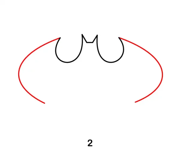 Batman Logo Step 2
