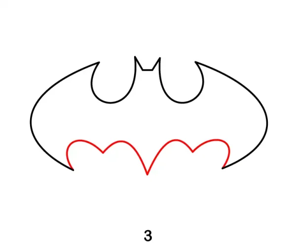 Batman Logo Step 3