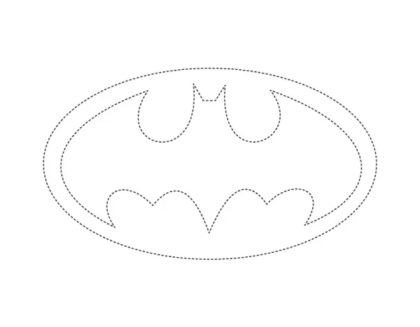 Batman Logo Tracing Page