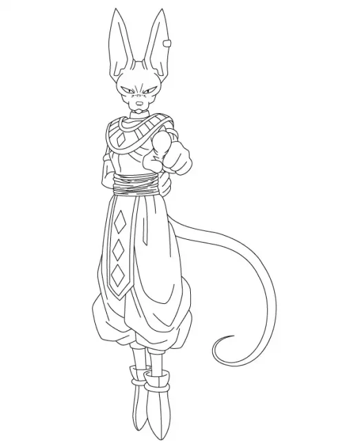 Beerus Coloring Page