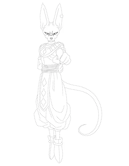 Beerus Tracing Page