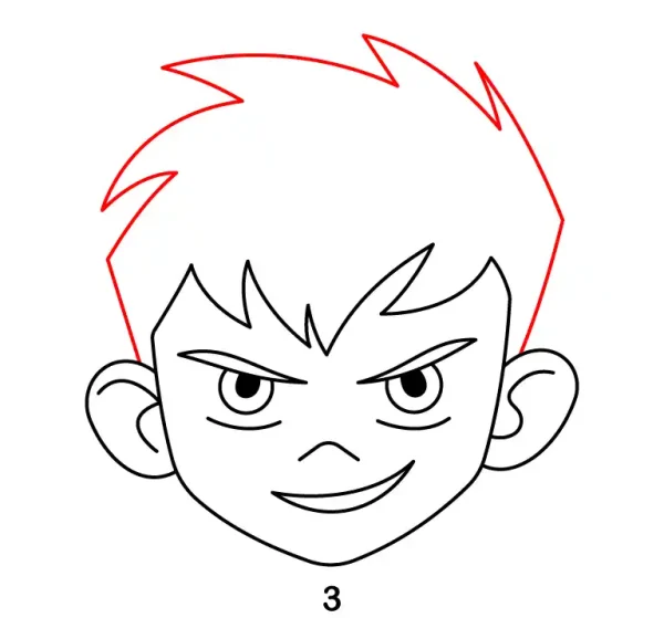 Ben 10 Head Step 3