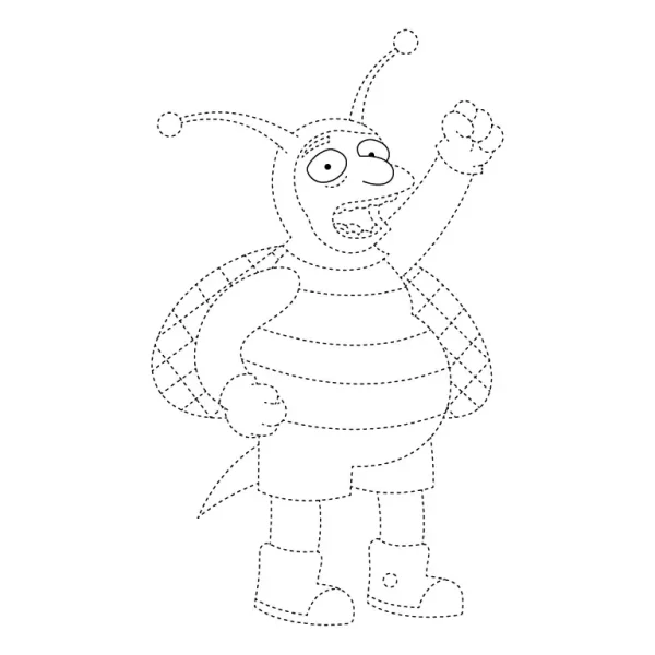Bumblebee Man Tracing Page