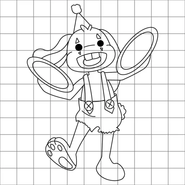 Bunzo Bunny Drawing Grid