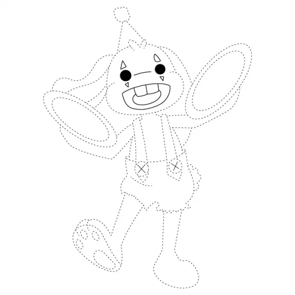 Bunzo Bunny Tracing Page