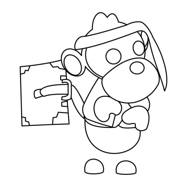 Business Monkey Coloring Sheet