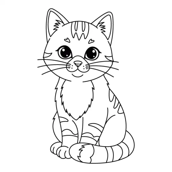 Cat Coloring Page