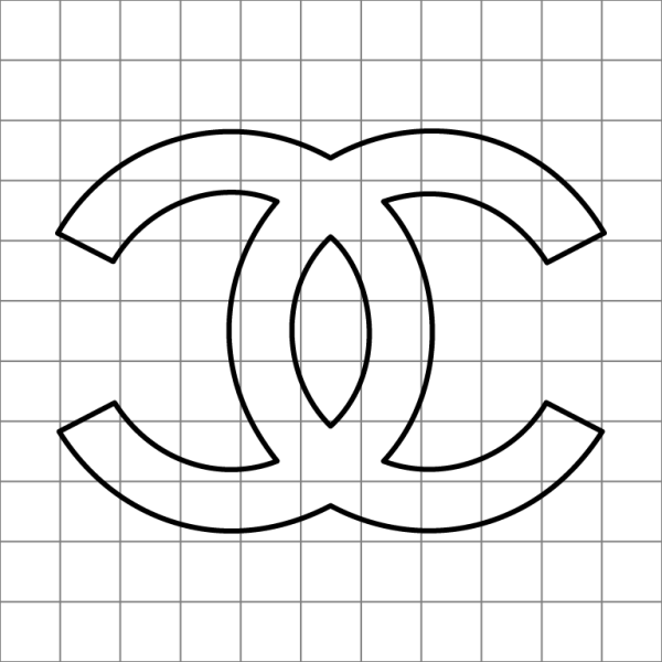 Chanel Logo Drawing Grid