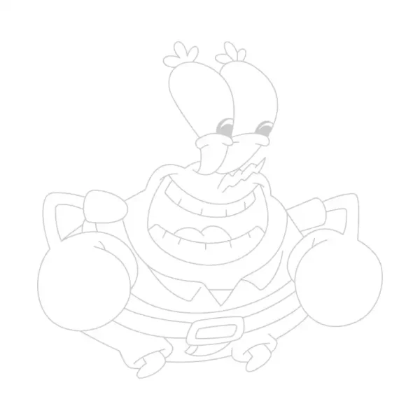 Cheerful Mr. Krabs Trace By Image Page